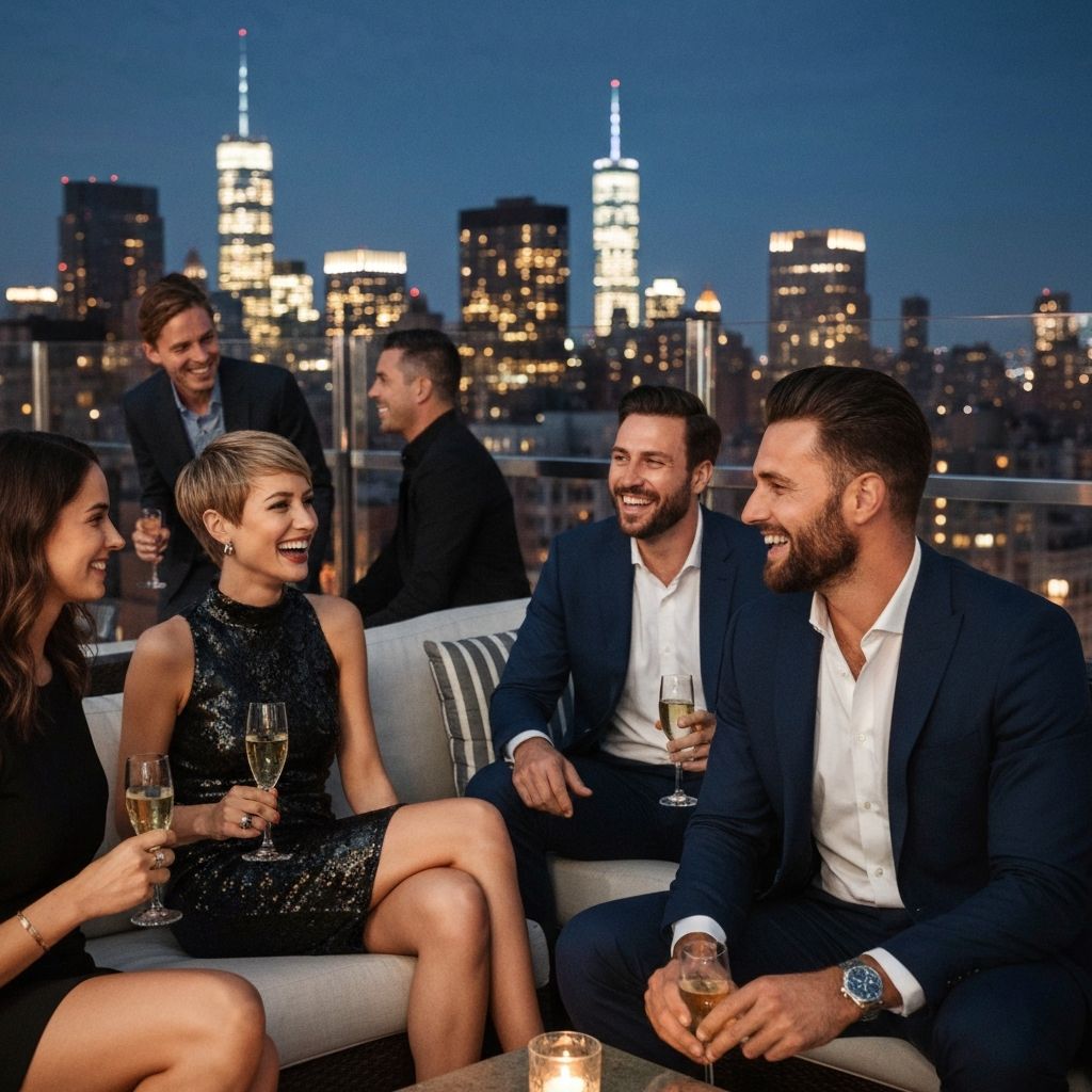 Rooftop party in New York